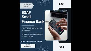 #ESAFBankQ3Results: A Closer Look 🌟 | sharemarket | trading |#stock #stockmarket #sharemarket