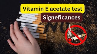 What is Vitamin E acetate test significances / vaping test #vaping