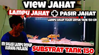 Lampu Kandila Pro Red VIEW dengan Substrat Pasir BALI || Alas Dasar Tank PREDATOR & Tankmate