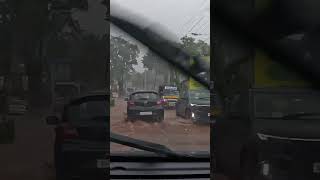 Heavy Rain in Kerala #rain #driving #cardriving #tiagoev #shorts #ytshortsindia