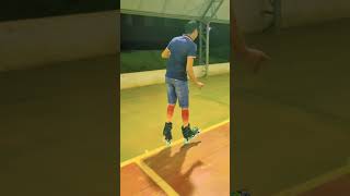 heel toe com patins inline