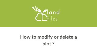 How to modify or delete a plot ?