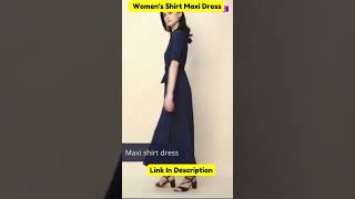 Women's Shirt Maxi Dress Available on Amazon #short #shortfeed #fyp#homemakersakhi