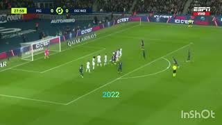 mejores goles de messi de tiro libre en cada año 🔥