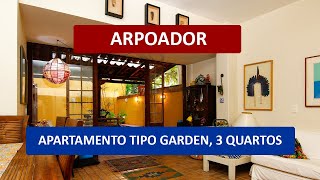 AP1348 - Arpoador, apartamento tipo garden, 3 quartos, 1 vaga