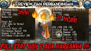 Gak ngotak | Katana - kaisar iblis VS fill stat 2020 | toram online