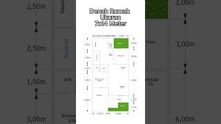 Denah Rumah Ukuran 8x14 Meter #denahrumah #rumah #desianrumah