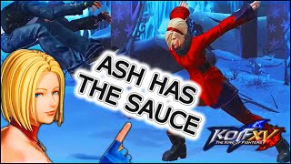 According to Lore the sauciest combos are on Ash Crimson The King of Fighters XV Trailer Reaction