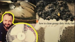 how to clean fan |greasy sticky dirty fan | Old rusty wall fan