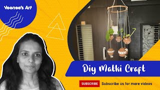 Diy Pot Decore// Diy Waste Matki Craft/ Matki Wall Hanging Planter //Terracotta Pots Planter Idea