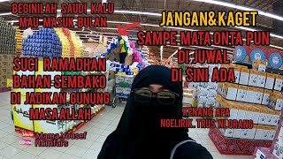 Beginilah adat di Saudi kalu mau masuk bulan ramadhan bahan sembako di jadikan gunung !!!