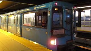 TTC UTDC ICTS Mark I #3003-#3002, #3017-#3016 departing Scarborough Centre