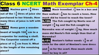 Class 6 Math Ch-4 Q 117 to 121 Math NCERT Exemplar Solution|MATH|NCERT|Fractions and Decimals|CBSE