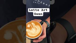 LATTE ART 🔥🦢 Easiest way to draw a swan #capuccino #coffeeart #latte #latteart #latteartswan