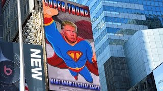 Super Trump Times Square Digital Billboard Live