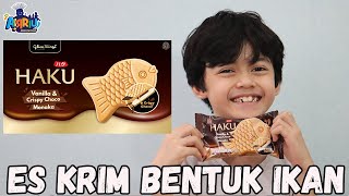 ES KRIM LUCU BENTUK IKAN || HAKU MONAKA GLICO WINGS