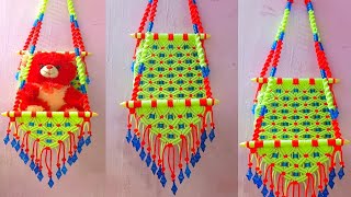 मैक्राम का एक और बहुत ही सुन्दर झूला Macrame Taddy & Krishna jhula