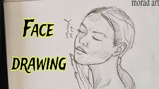 Face drawing tutorial (tutorial) Sketch drawing