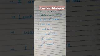 Common Mistakes #english