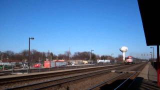 Metra Rebuild # 112 Leads Outbound Commuter Through Congress Park,Illinois