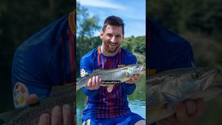 Messi vs Ronaldo Fishing 😂🐟 #football #short #messi #ronaldo #viral