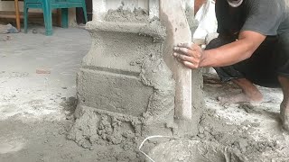 🔴BELAJAR RELIEF...|| PROSES PEMBUATAN KAKI TIANG MINIMALIS