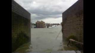 Testing water proof camera in the Thames river