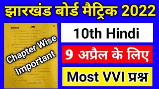 Hindi VVI 40 Objective Questions Class 10| Jac board class 10 hindi important questions