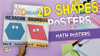 Get to know 2D shapes through cute 2D Shapes posters - LINK IN DESCRIPTION !