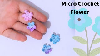 The Smallest Crochet Flower In the world 🥰 | micro crochet |Miniature crochet