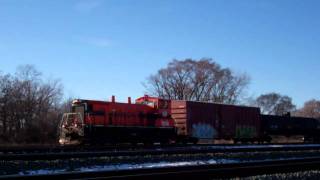 Indiana Harbor Belt # 1514 Leads Short Manifest Local To Riverdale Blue Island,Ilinois