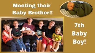 6 brothers meet their 7th baby brother for the first time!!