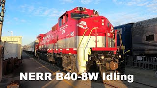 NERR B40-8W 579 Idling - Ex Santa Fe Locomotive - TC Railway Museum Excursion