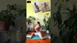 Gentle postpartum yoga to release tension and build core strength for new moms! 🌸🧘‍♀️ #mom #baby