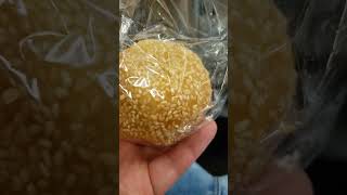 Deep fried sesame ball with red bean filling  at tong hai tung bakery.