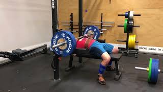 1/22/18 Bench 1ct Pause 225x4 @8.5 ws 5/5