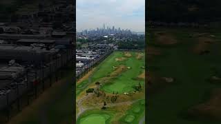 Skyway Golf Course, Jersey City, NJ 🔥 #golf #city #citytour #dronevideo #golfshorts