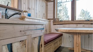 Cabin Building in the Woods | Last Wall of Trim is Done!