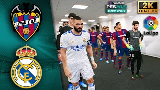 Levante vs Real Madrid - Alaba debut match | PES 2021 Realistic Mod Gameplay