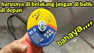 cara memasang mata gerinda tangan yang benar