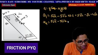 FRICTION PYQ QUESTION