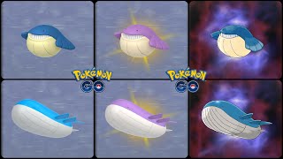 Pokemon Go: Evolving Normal & Shiny & Shadow Wailmer into Wailord