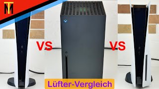 Xbox Series X vs Playstation 5 & Playstation 5 Digital Edition Lüfter/Lautstärke Vergleich