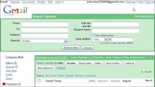 How to search for messages in gmail