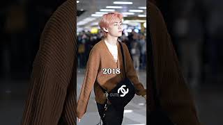 BTS V Airport fashion 2014 to 2023💜💜💜💜💜