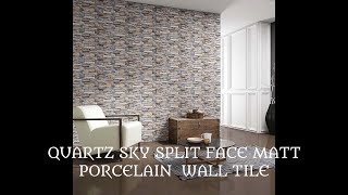 Quartz Sky Split Face Matt Porcelain 300x600mm Wall Tile of Decoridea