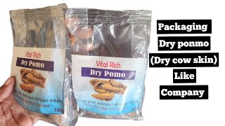 Packaging ponmo (cow skin) like company