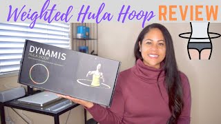 Dynamis Weighted Hula Hoop Review | At Home Workout Equipment | The Mommy Motivation