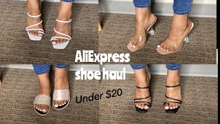 AFFORABLE ALIEXPRESS SHOE TRY ON HAUL | UNDER $20 | TENDY HEEL HAUL