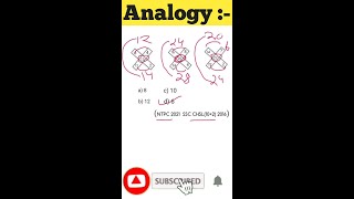 Find The missing number in reasoning Trick 🔥  || Number Analogy In Reasoning ||#Shorts